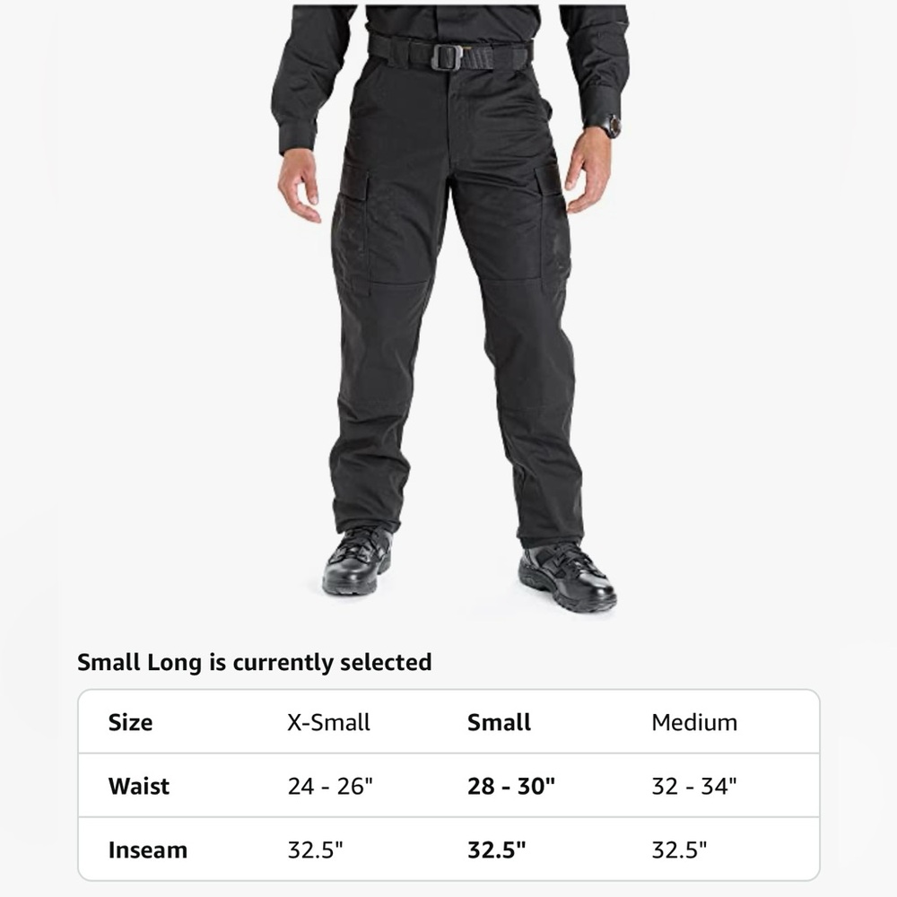 5.11 Tactical Black Cargo Pants Durable Utility Wear